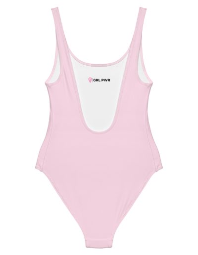 GRL PWR Feminist Pink One-Piece Swimsuit