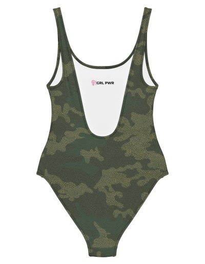 Fight For Your Rights Feminist Camo One-Piece Swimsuit