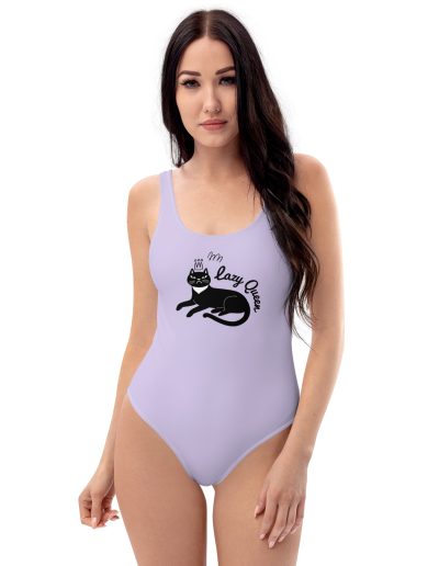 Lazy Cat Queen Feminist One-Piece Swimsuit