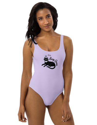 Lazy Cat Queen Feminist One-Piece Swimsuit