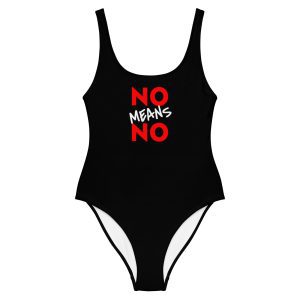 NO MEANS NO Feminist One-Piece Swimsuit