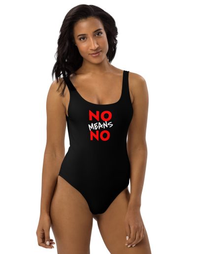 NO MEANS NO Feminist One-Piece Swimsuit