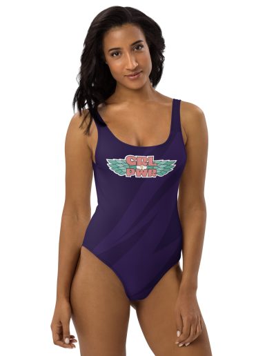 GRL PWR Wings Feminist One-Piece Swimsuit