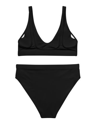 GRL PWR Feminist Black Recycled High-waisted Bikini