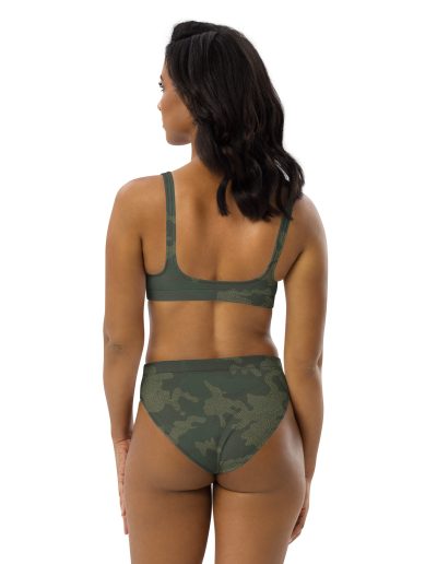 Fight For Your Rights Feminist Camo Recycled High-waisted Bikini