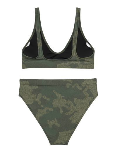 Fight For Your Rights Feminist Camo Recycled High-waisted Bikini