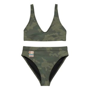 Fight For Your Rights Feminist Camo Recycled High-waisted Bikini