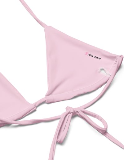 GRL PWR Feminist Pink Recycled String Bikini