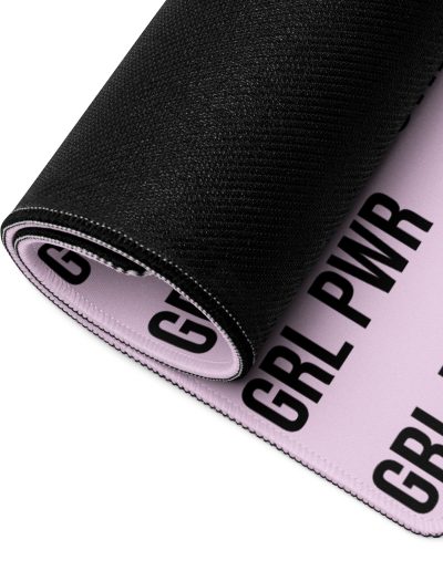 GRL PWR Feminist Pink Gaming Mouse Pad