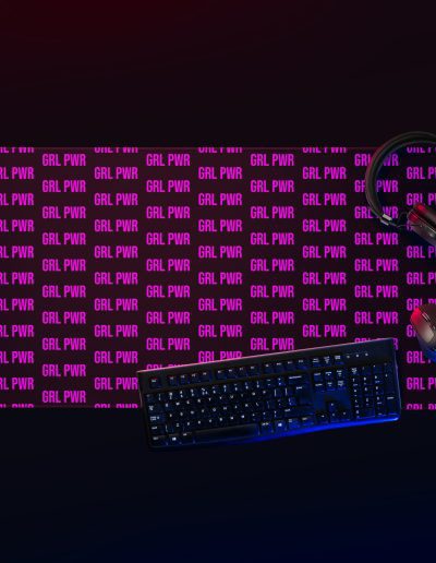 GRL PWR Purple Neon/Black Gaming Mouse Pad