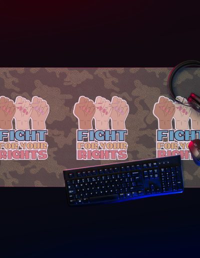 Fight For Your Rights Feminist Gaming Mouse Pad