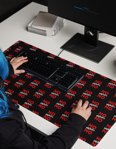 NO MEANS NO Feminist Gaming Mouse Pad