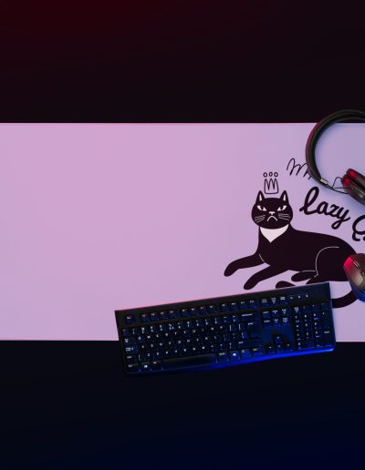 Lazy Cat Queen Feminist Gaming Mouse Pad