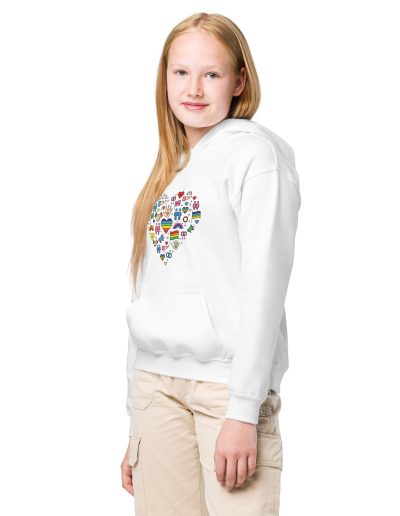 LGBT Pride Cute Icons Heart Kids Hoodie