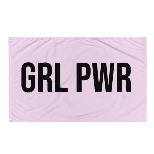 GRL PWR Pink Feminist Flag