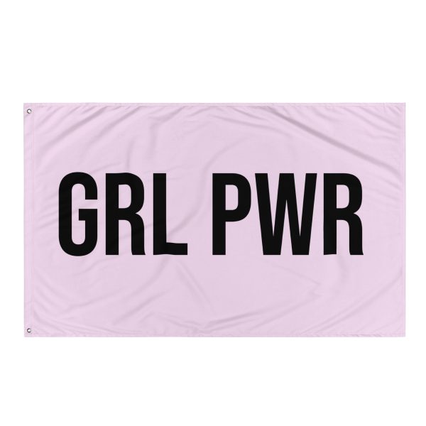 GRL PWR Pink Feminist Flag