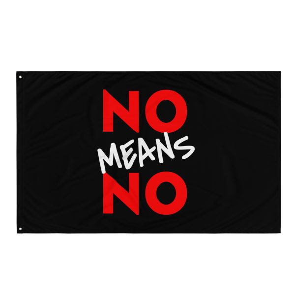 NO MEANS NO Feminist Flag