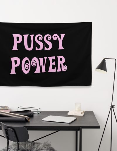 Pussy Power Feminist Flag