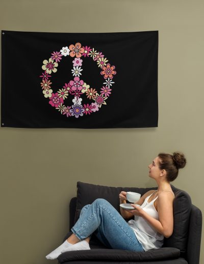 Flower Power Peace Flag