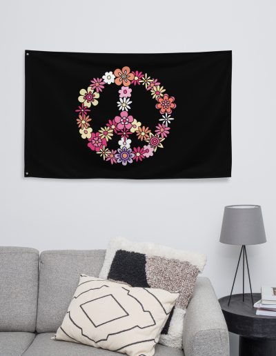 Flower Power Peace Flag