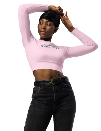 Sounds Gay, I’m In LGBT Pride Recycled Long-sleeve Crop Top