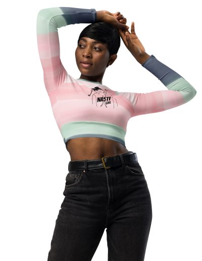 Nasty Girl Feminist Recycled Long-sleeve Crop Top