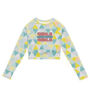 Girls Need To Support Girls Feminist Recycled Long-sleeve Crop Top