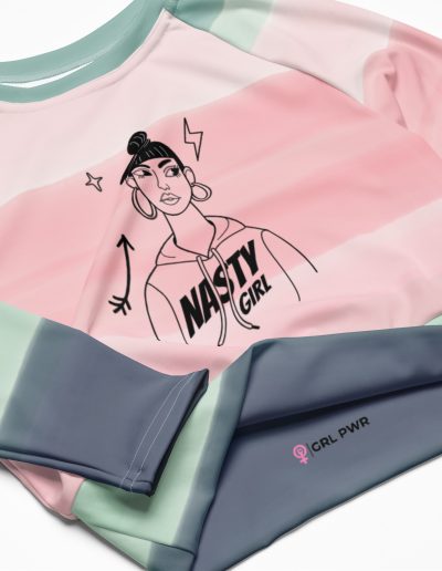 Nasty Girl Feminist Recycled Long-sleeve Crop Top