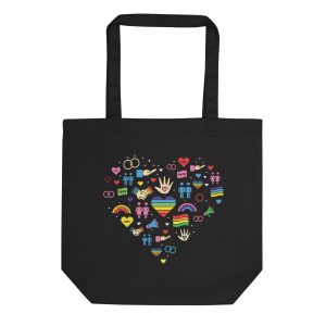 LGBT Pride Cute Icons Heart Organic Tote Bag