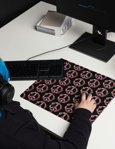 Flower Power Peace Gaming Mouse Pad