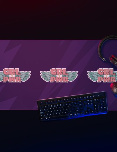 GRL PWR Wings Feminist Gaming Mouse Pad