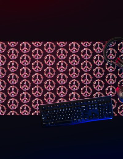 Flower Power Peace Gaming Mouse Pad