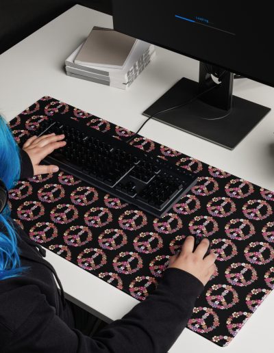 Flower Power Peace Gaming Mouse Pad